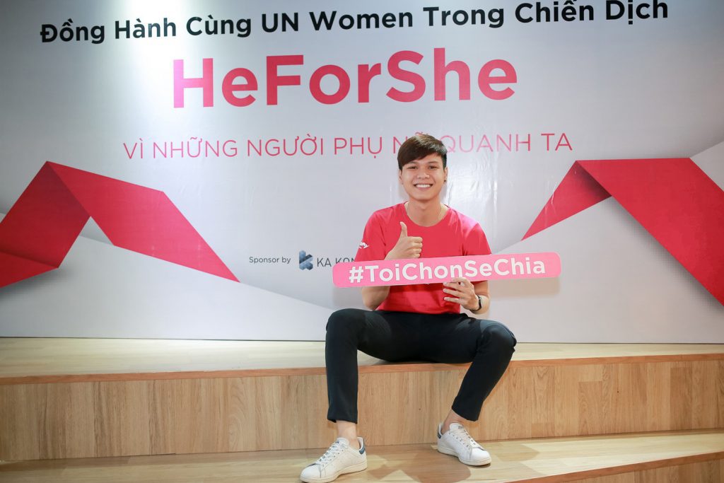 Áo thun sự kiện chiến dịch #HeForShe - UN Women Việt Nam - heforshe 9Ca si Doan Tuan Anh 2