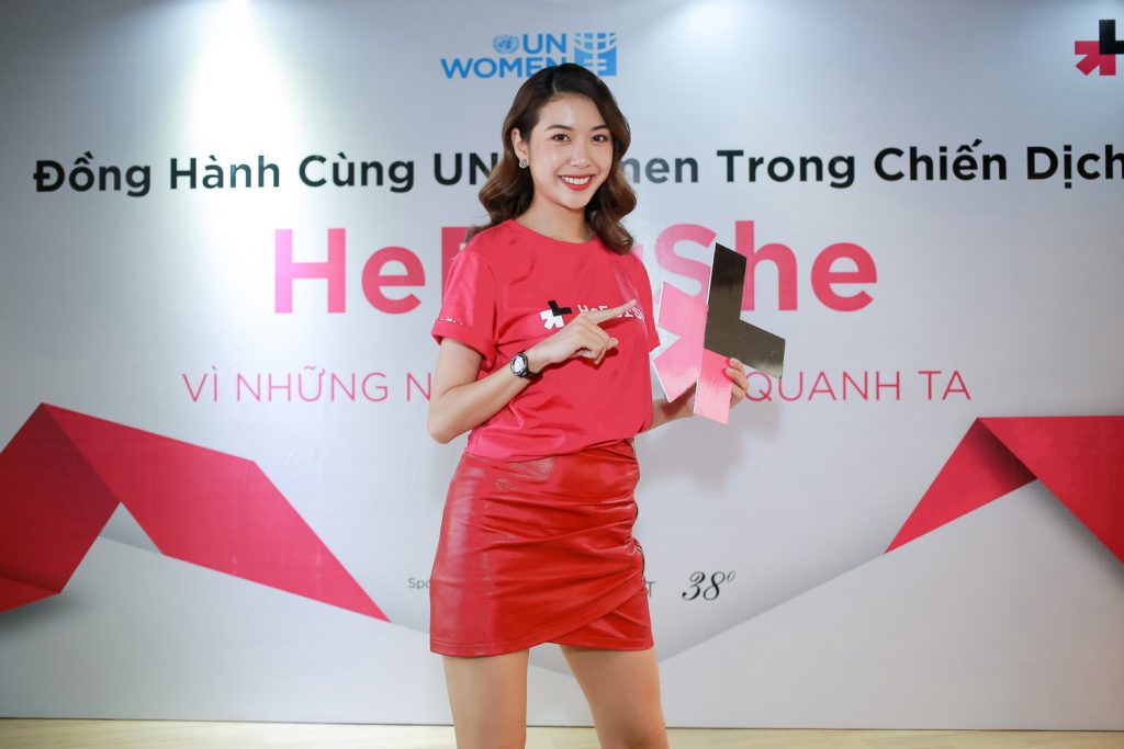 Áo thun sự kiện chiến dịch #HeForShe - UN Women Việt Nam - heforshe2 A hau Thuy Van 2