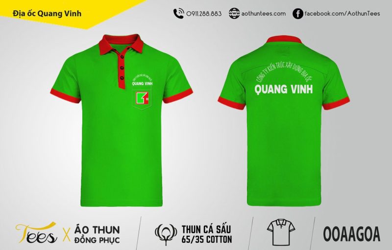 Áo thun đồng phục Công ty Địa ốc Quang Vinh - 045 Dia oc Quang Vinh