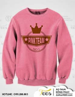 Áo sweater nhóm bạn #TeamPinkHappy - pinkteam zproduct sample