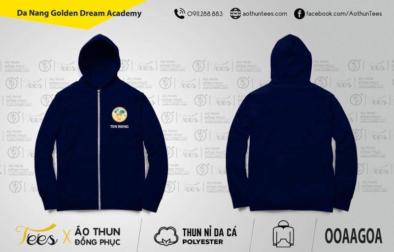 Áo khoác nỉ Học viện Da Nang Golden Dream Academy - 065. Da Nang Golden Dream Academy 2019