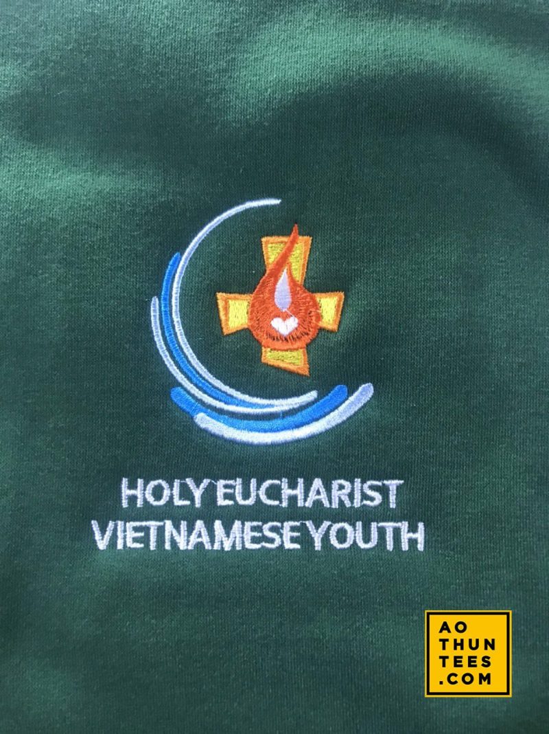 Áo hoodie đồng phục Holy Eucharist Vietnamese Youth - Mau theu logo Holy Eucharist Vietnamese Youth