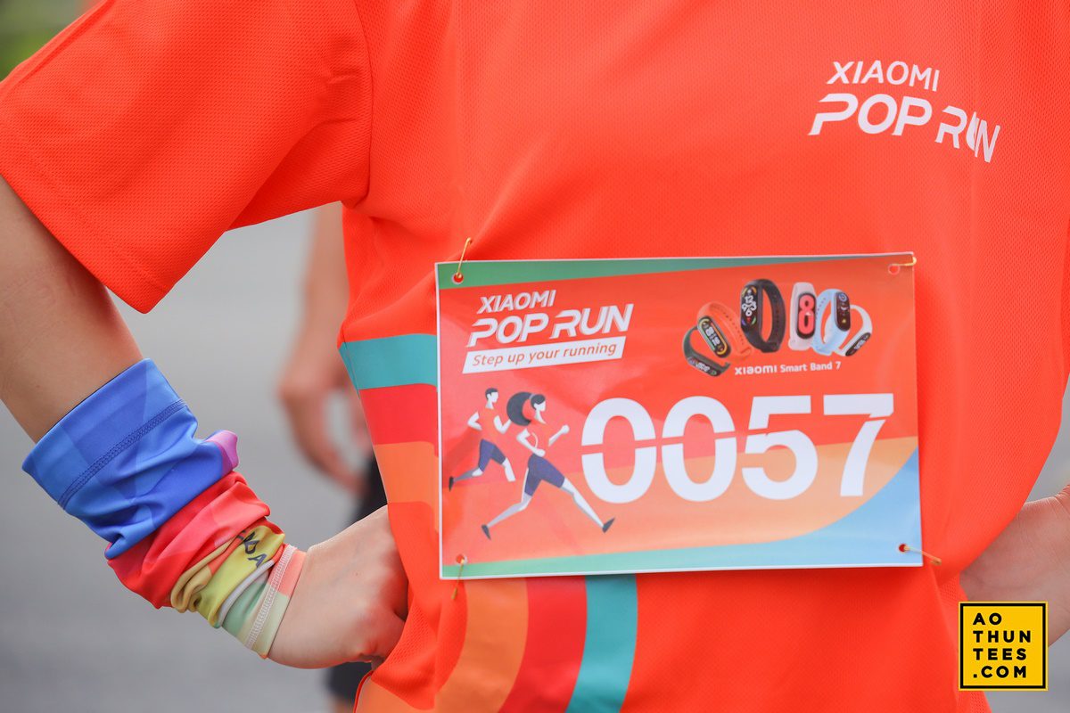 Nổi bật áo thun đồng phục sự kiện Xiaomi Pop Run 2022 - R ao thun pop run xiaomi 1c