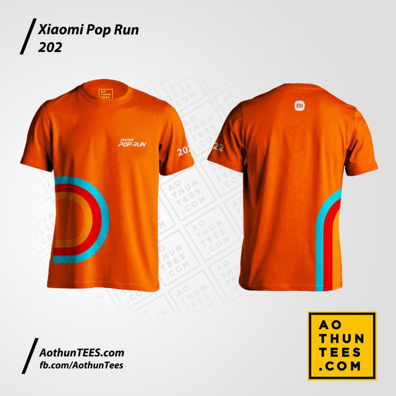 Áo thun đồng phục sự kiện chạy bộ Xiaomi Pop Run 2022 - ao thun pop run xiaomi full