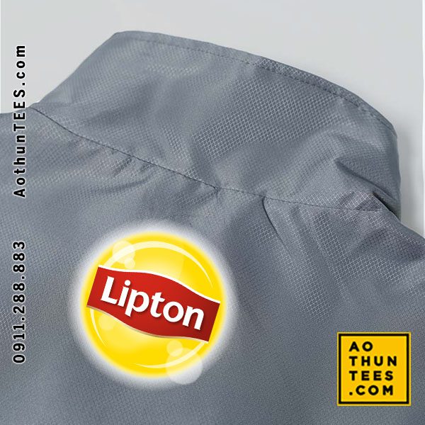 Đồng phục áo khoác dù Lipton - Be more tea - ao khoac du lipton logo lung