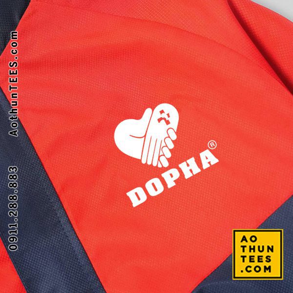 Đồng phục áo khoác dù Đông Pha (DOPHACO) - Ao khoac dong phuc Dopha logo nguc